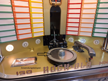 Preview: Auflage für den Plattenteller mit Waffelmuster - silber-